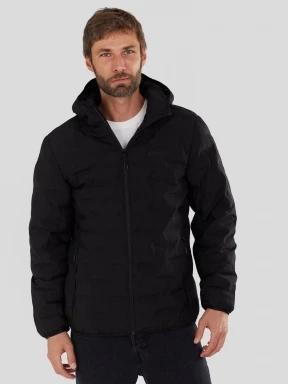 geaca de drumetie pt. barbati Fundango Smoke Eco Hooded Jacket negru 1