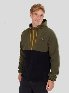 pulover cu gluga pt. barbati Fundango Carlos Fleece Pullover verde 1