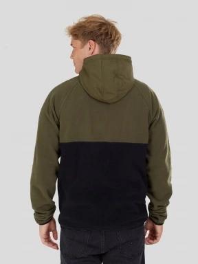 pulover cu gluga pt. barbati Fundango Carlos Fleece Pullover verde 3