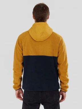 pulover cu gluga pt. barbati Fundango Carlos Fleece Pullover galben 3