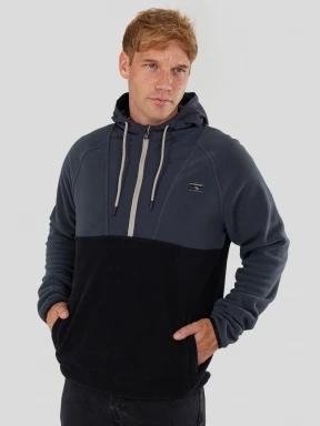 pulover cu gluga pt. barbati Fundango Carlos Fleece Pullover gri 1