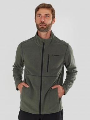 pulover polar pt. barbati Fundango Jeffrey Fleece Jacket oliv 1