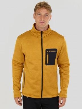 pulover polar pt. barbati Fundango Revolution Fleece Jacket galben 1