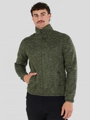 pulover polar pt. barbati Fundango Cruz Knit Fleece Jacket oliv 1
