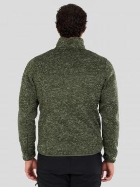pulover polar pt. barbati Fundango Cruz Knit Fleece Jacket oliv 3