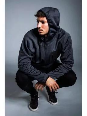 pulover polar pt. barbati Fundango HERMON Hooded Fleece negru 3