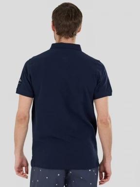 tricou cu guler pt. barbati Fundango Insignia Poloshirt albastru inchis 3