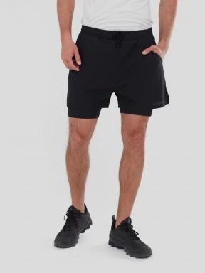 pantaloni scurti pentru sport pt. barbati Fundango Corris Running Shorts negru 1