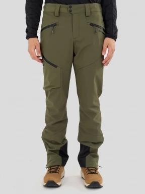 pantaloni softshell pt. barbati Fundango Rob II Softshell Pants oliv 1