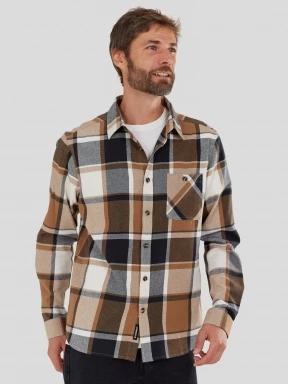 camasa cu maneci lungi pt. barbati Fundango Harris Shirt maro 1