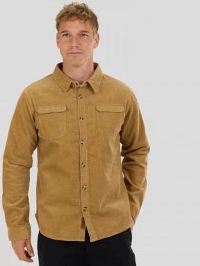 camasa cu maneci lungi pt. barbati Fundango Oregon Corduroy Shirt galben 1