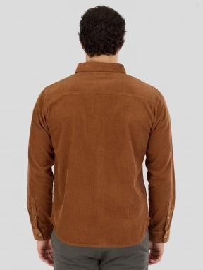 camasa cu maneci lungi pt. barbati Fundango Oregon Corduroy Shirt maro 3