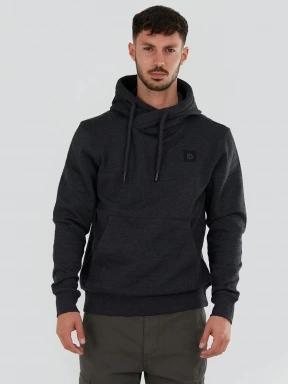 pulover cu gluga pt. barbati Fundango Conor Hooded Sweatshirt negru 1