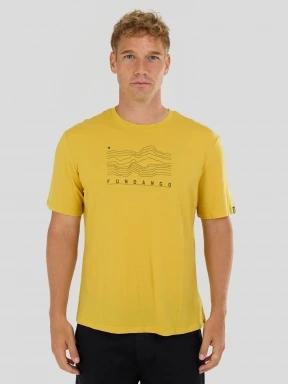 tricou cu maneci scurte pt. barbati Fundango Wanaka Merino T-shirt galben 1