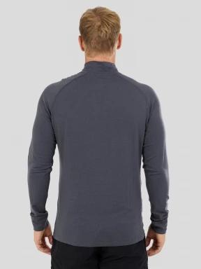 top lenjerie de corp pt. barbati Fundango Temuka Merino Halfzip gri 3