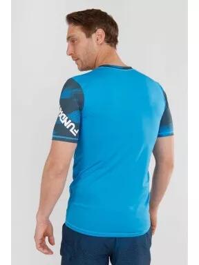 lycra cu maneci scurte pt. barbati Fundango Manado Rashguard albastru 3