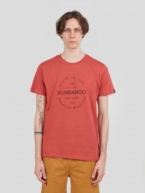 tricou cu maneci scurte pt. barbati Fundango Basic-T Logo 04 rosu 1