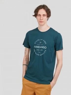 tricou cu maneci scurte pt. barbati Fundango Basic-T Logo 04 verde 1