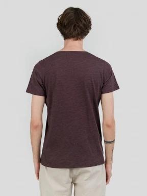 tricou cu maneci scurte pt. barbati Fundango Jaggy Structured T-shirt rosu 3