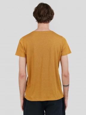 tricou cu maneci scurte pt. barbati Fundango Jaggy Structured T-shirt galben 3