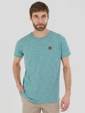 tricou cu maneci scurte pt. barbati Fundango Jaggy Structured T-shirt verde 1