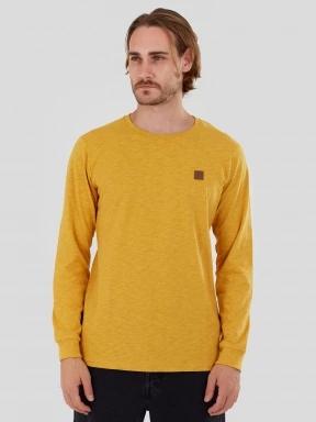 tricou cu maneci lungi pt. barbati Fundango Justin Longsleeve T-shirt galben 1