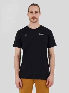 tricou cu maneci scurte pt. barbati Fundango Compass Graphic-T negru 1