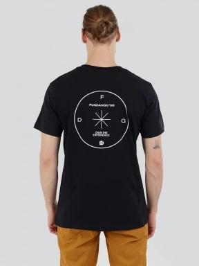 tricou cu maneci scurte pt. barbati Fundango Compass Graphic-T negru 3