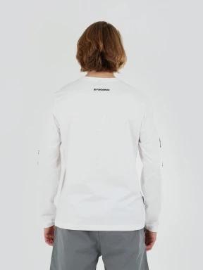 tricou cu maneci lungi pt. barbati Fundango Essential Graphic Long-T alb 3