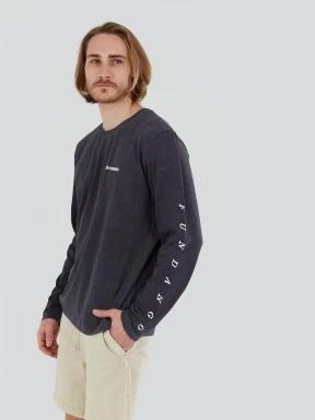 tricou cu maneci lungi pt. barbati Fundango Essential Graphic Long-T negru 1