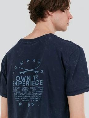 tricou cu maneci scurte pt. barbati Fundango Dane Surf Pocket-T albastru inchis 3