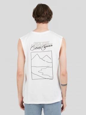 maiou pt. barbati Fundango Alon Surf Tank-T alb 3