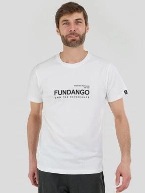 tricou cu maneci scurte pt. barbati Fundango Vital Graphic-T alb 1