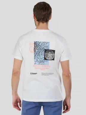 tricou cu maneci scurte pt. barbati Fundango Breaker Graphic-T alb 3