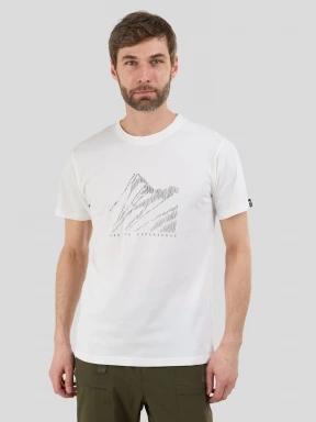 tricou cu maneci scurte pt. barbati Fundango Montes Graphic-T alb 1