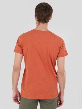 tricou cu maneci scurte pt. barbati Fundango Jaggy II Structured T-shirt portocaliu 3