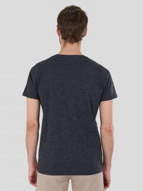 tricou cu maneci scurte pt. barbati Fundango Jaggy II Structured T-shirt negru 3