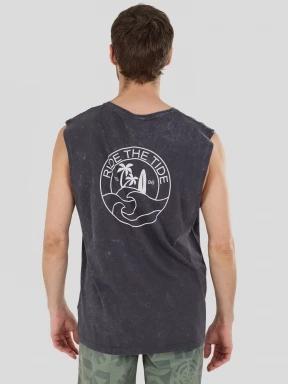 maiou pt. barbati Fundango Alon II Surf Tank-T negru 3