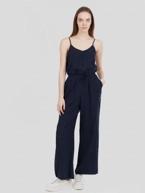 salopete pt. femei Fundango Alisha Jumpsuit albastru inchis 1