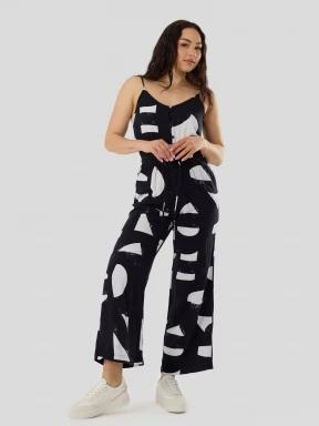 salopete pt. femei Fundango Alisha Jumpsuit negru 1