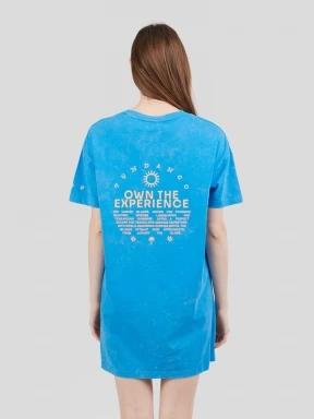 rochie tricou pt. femei Fundango Swell Tee Dress albastru 3