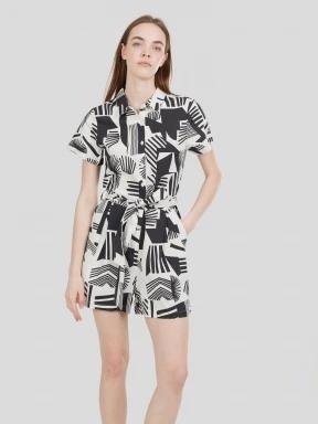 salopete pt. femei Fundango Senna Romper negru 1