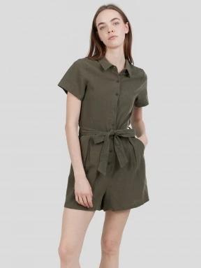 salopete pt. femei Fundango Senna Romper oliv 1