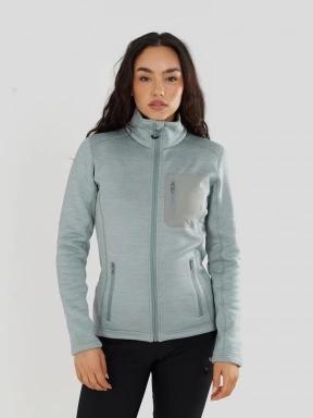 pulover polar pt. femei Fundango Antilles Melange Jacket verde 1