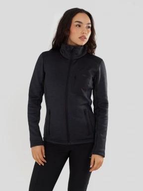 pulover polar pt. femei Fundango Antilles Melange Jacket negru 1
