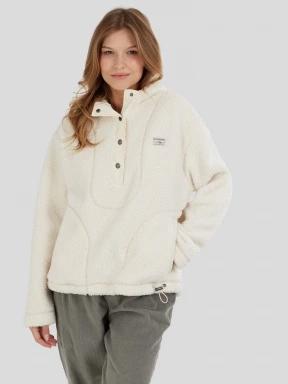 pulover cu gluga pt. femei Fundango Juniper Pile Jacket alb 1