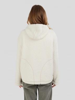 pulover cu gluga pt. femei Fundango Juniper Pile Jacket alb 3