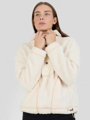 pulover cu gluga pt. femei Fundango Juniper Pile Jacket alb 1