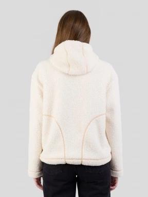 pulover cu gluga pt. femei Fundango Juniper Pile Jacket alb 3