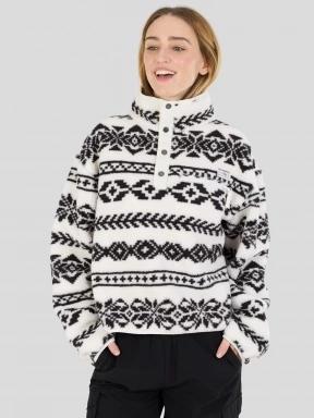 pulover polar pt. femei Fundango Pacha Fleece Jacket alb 1